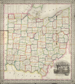1857 Ohio Railroad Map Preview