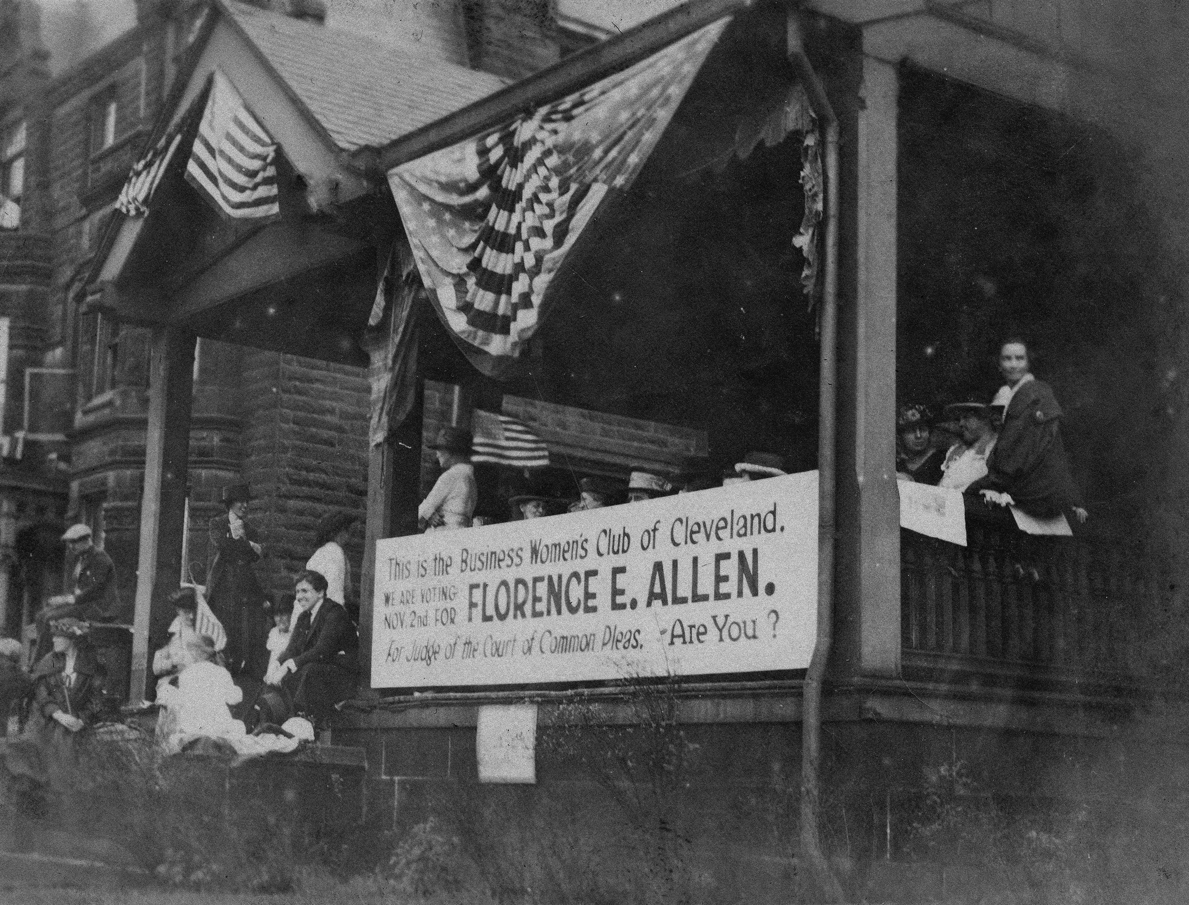 1920, Business Women's Club of Cleveland Campaign Signage in Support of Florence Allen Preview