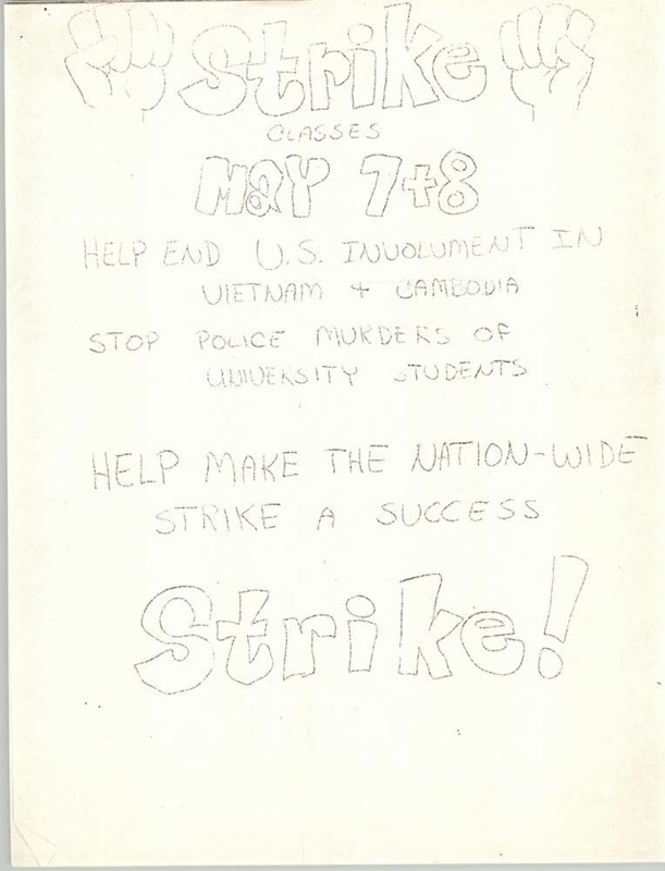 Flyer calling for a two-day strike of classes, undated (1970s) Preview