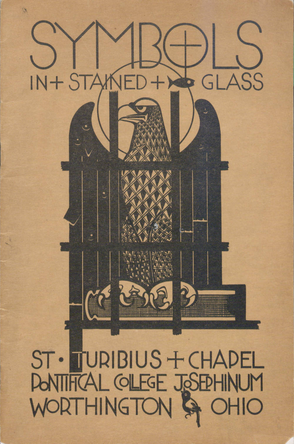 Printed cover of a booklet on symbolism in stained glass windows